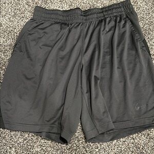 Nike Black and Gray Athletic Shorts Moisture-Wicking Fabric